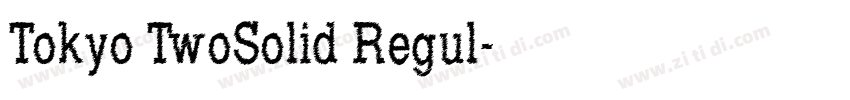 Tokyo TwoSolid Regul字体转换